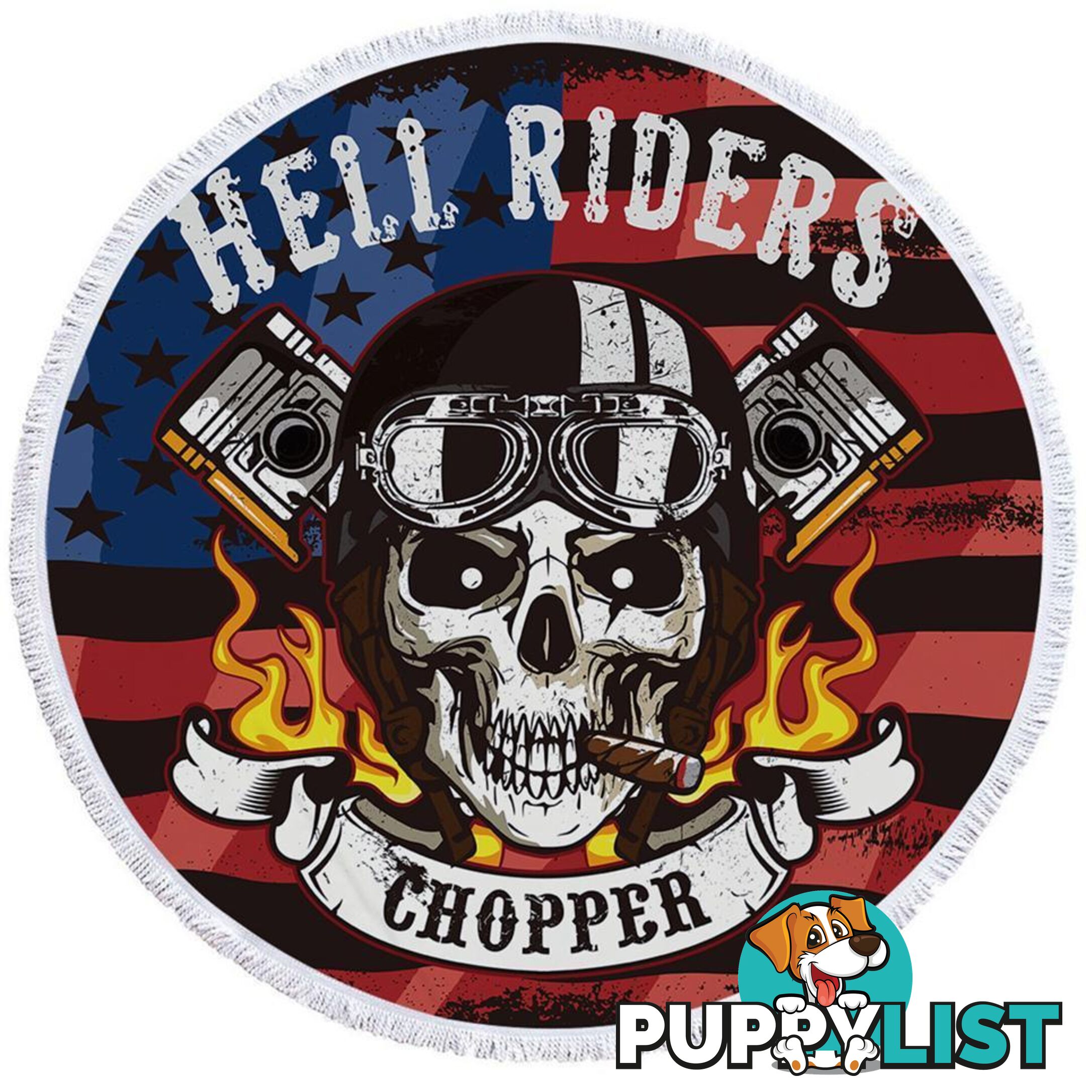 Hell Riders Biker Beach Towel - Towel - 7427046313162