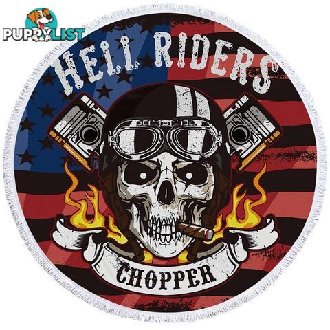 Hell Riders Biker Beach Towel - Towel - 7427046313162