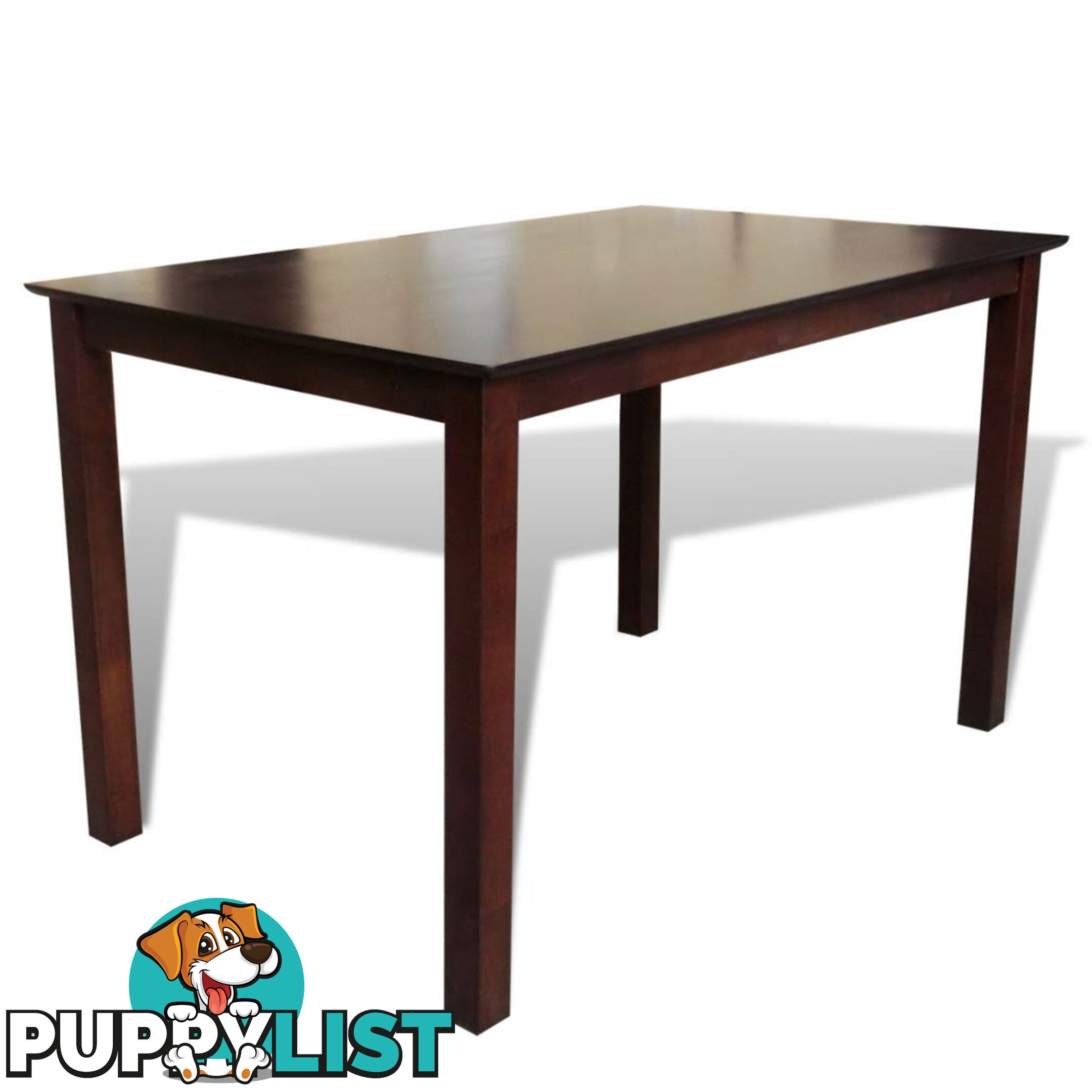 Solid Wood Dining Table 110 Cm - Brown - Unbranded - 4326500433374