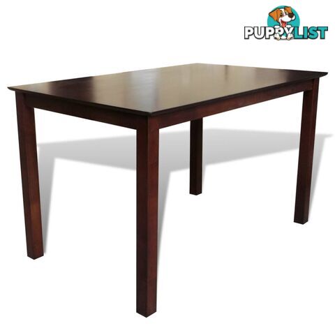 Solid Wood Dining Table 110 Cm - Brown - Unbranded - 4326500433374