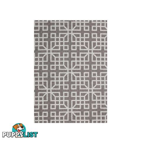 HAWAII GREY SHAPE PATTERNED IKAT RUG - Unbranded - 7427046338493