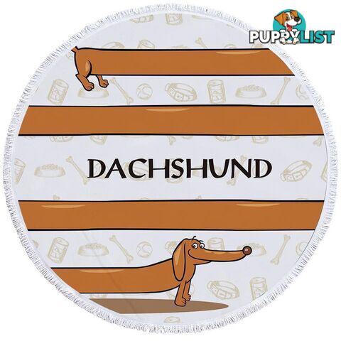 Dachshund Beach Towel - Towel - 7427046324229