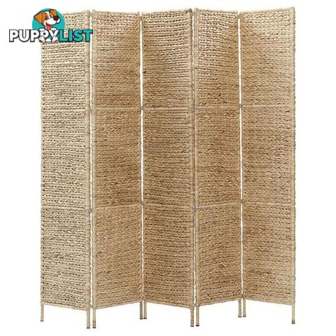 5 Panel Water Hyacinth Room Divider 193x160cm - Unbranded - 9476062105402