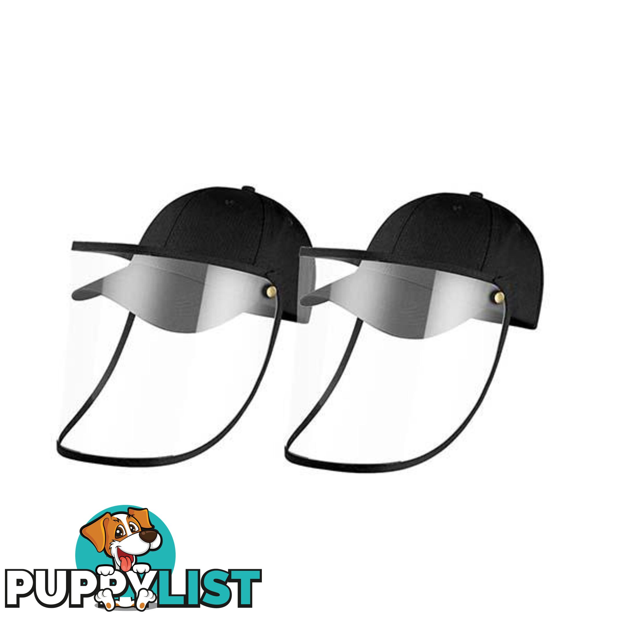 2X Outdoor Hat Anti Fog Dust Saliva Cap Face Shield Cover Kids Black - Unbranded - 9476062095666