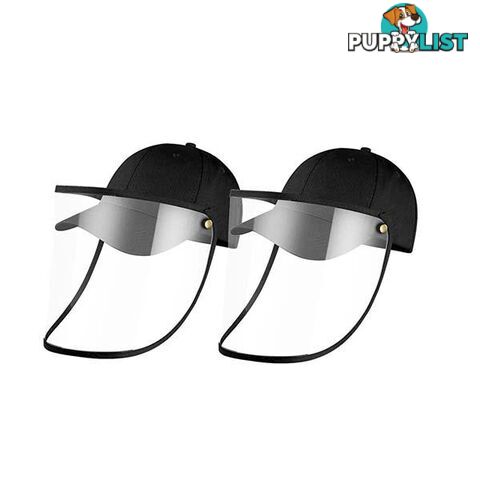 2X Outdoor Hat Anti Fog Dust Saliva Cap Face Shield Cover Kids Black - Unbranded - 9476062095666