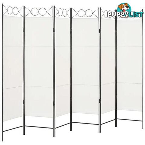 6 Panel White Room Divider 240x180cm - Unbranded - 9476062108137