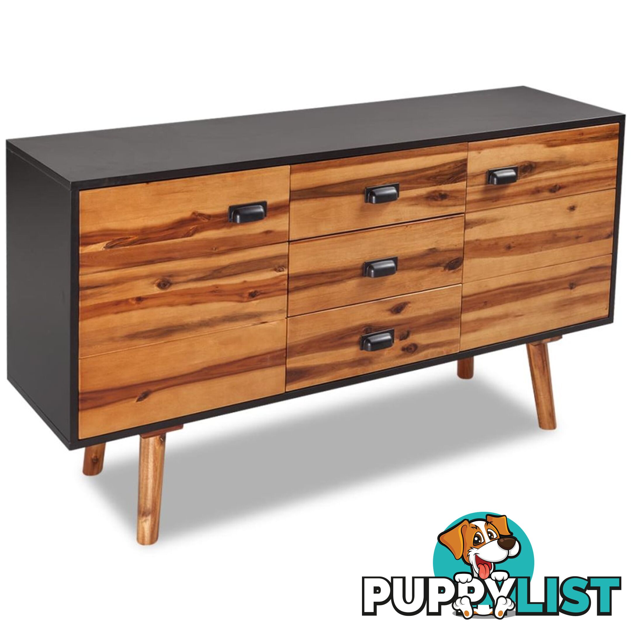 Solid Acacia Wood Sideboard - Unbranded - 4326500437471