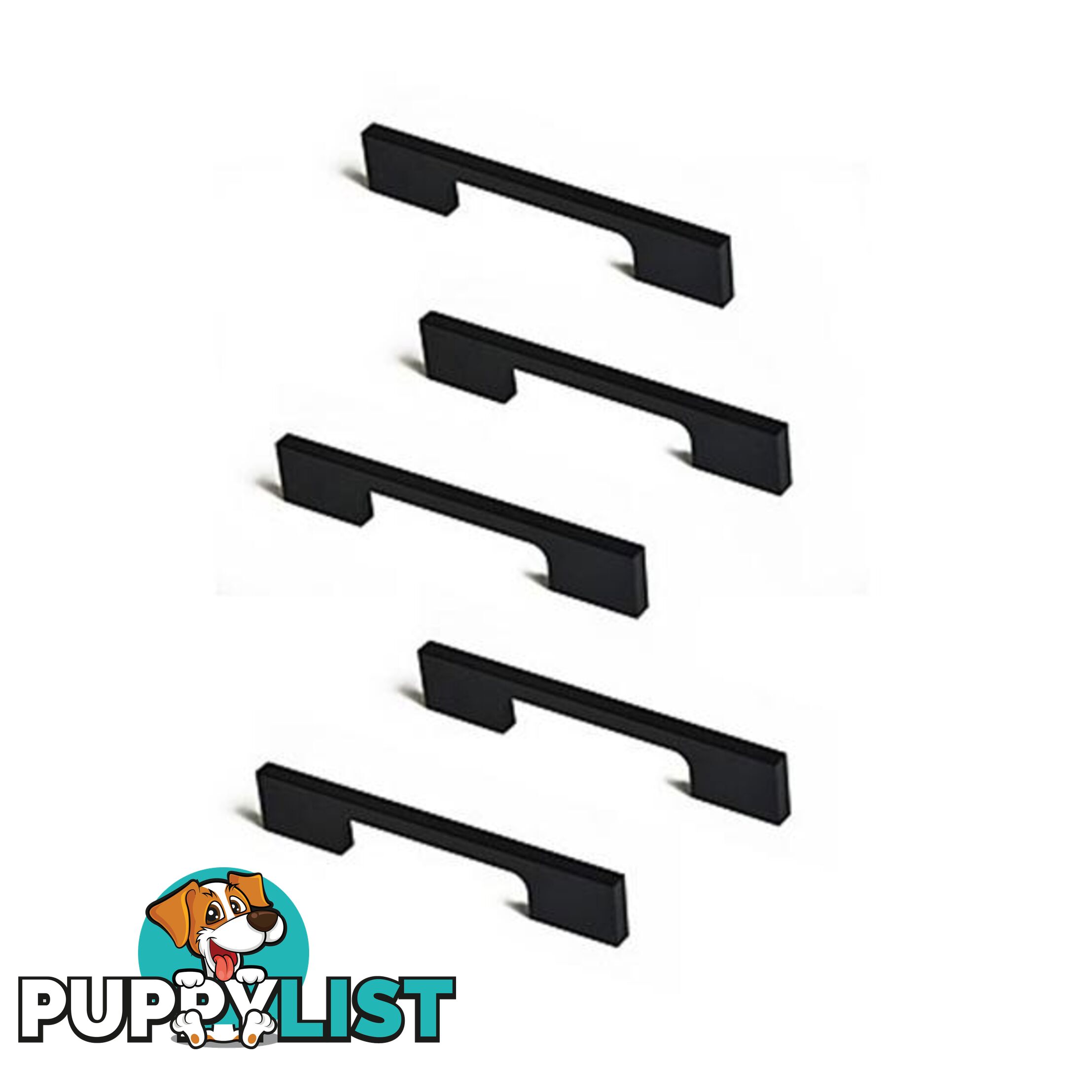 5X 96 Mm Kitchen Handle Cabinet Cupboard Door Drawer Square Black - Unbranded - 7427046163064