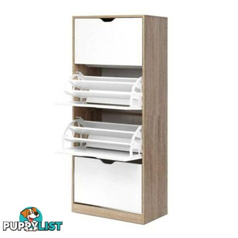 Wooden Shoe Cabinet Organizer 48 Pairs - Artiss - 7427005892653