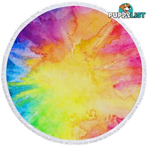 Colorful Watercolor Painting Beach Towel - Towel - 7427046323918