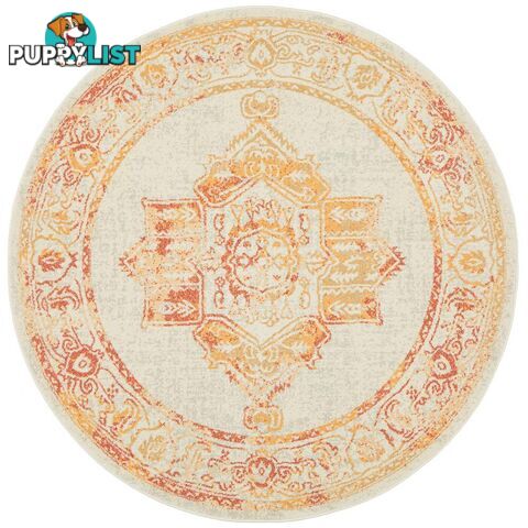 Avenue Yellow Sunset Round Rug - Unbranded - 9375321883078