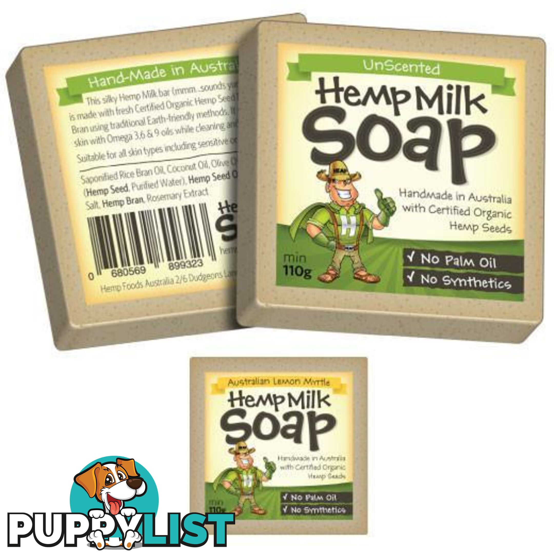 Hemp Milk Soap Bar Organic Certified - Hemp - 4344744425290