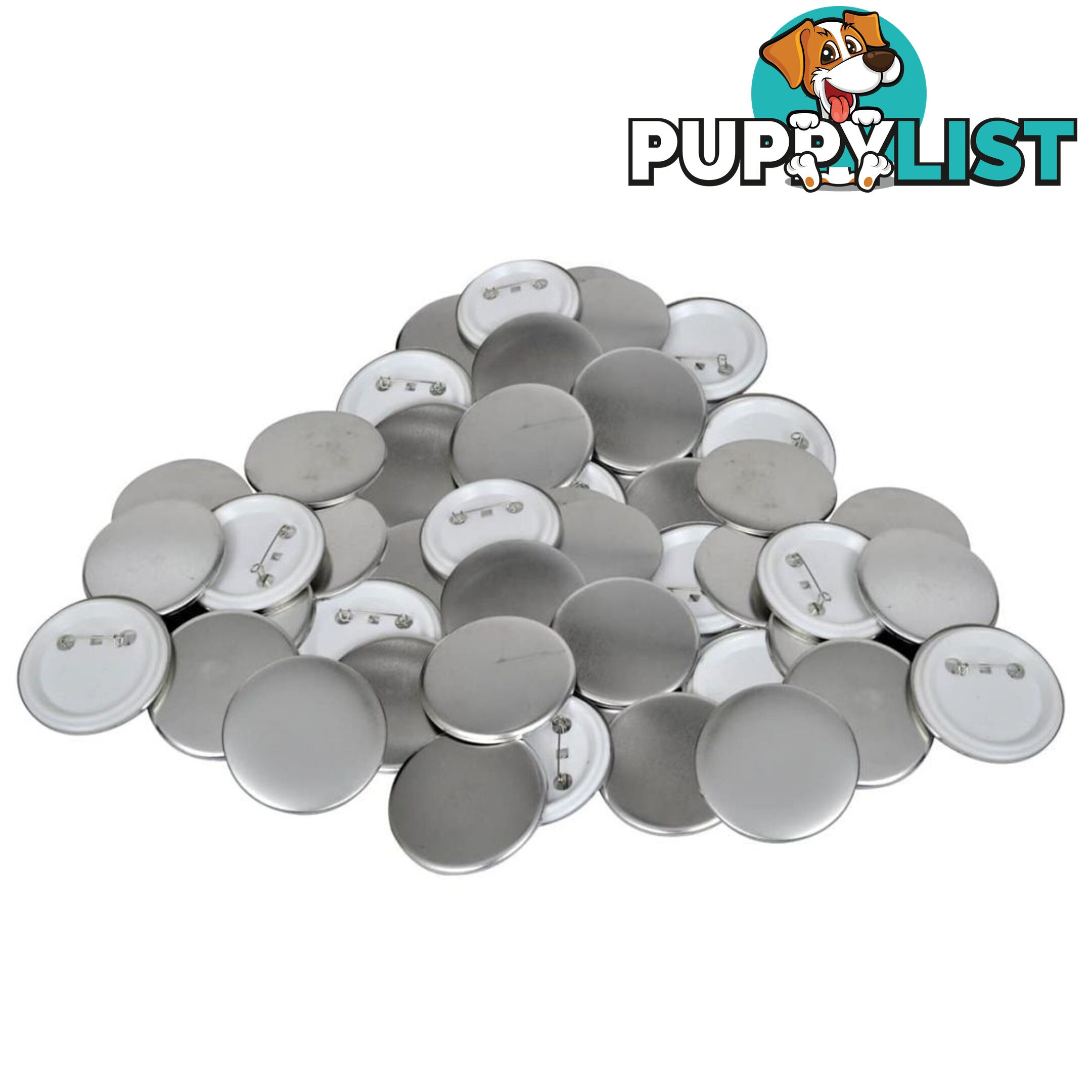 25mm PinBack Button Parts (500 Sets) - Unbranded - 4326500413857