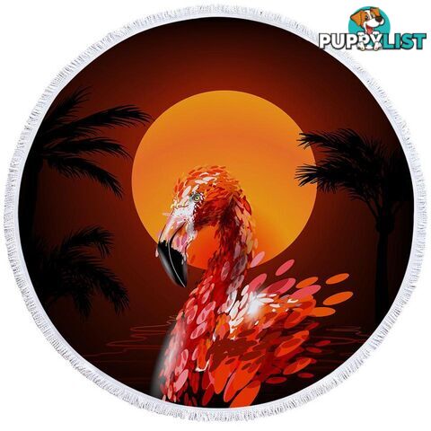 Artistic Tropical Flamingo Beach Towel - Towel - 7427046318464