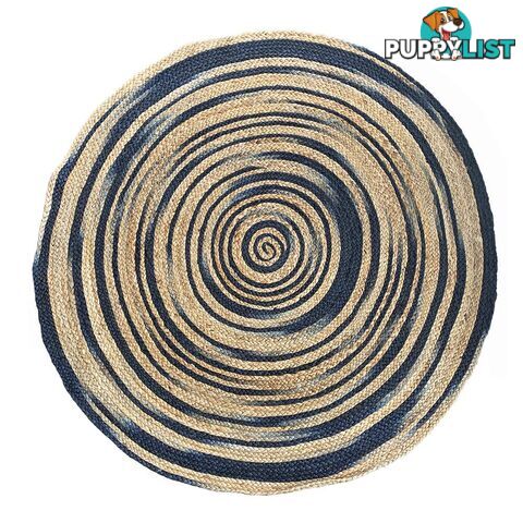 Balo Jute Rug 120cm Natural/Navy - Unbranded - 7427046152778