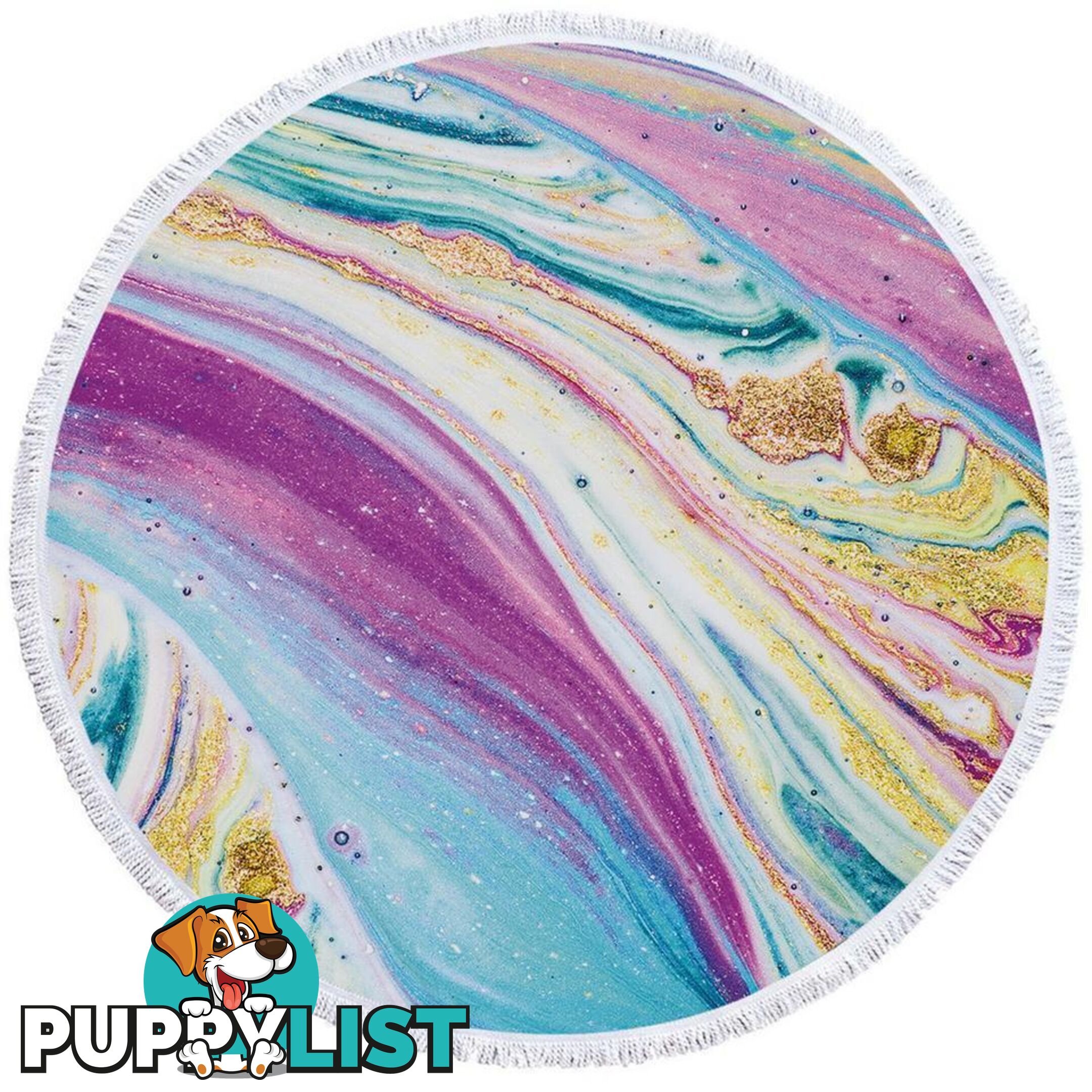 Bluish Purplish Marble Beach Towel - Towel - 7427046305372