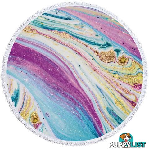 Bluish Purplish Marble Beach Towel - Towel - 7427046305372