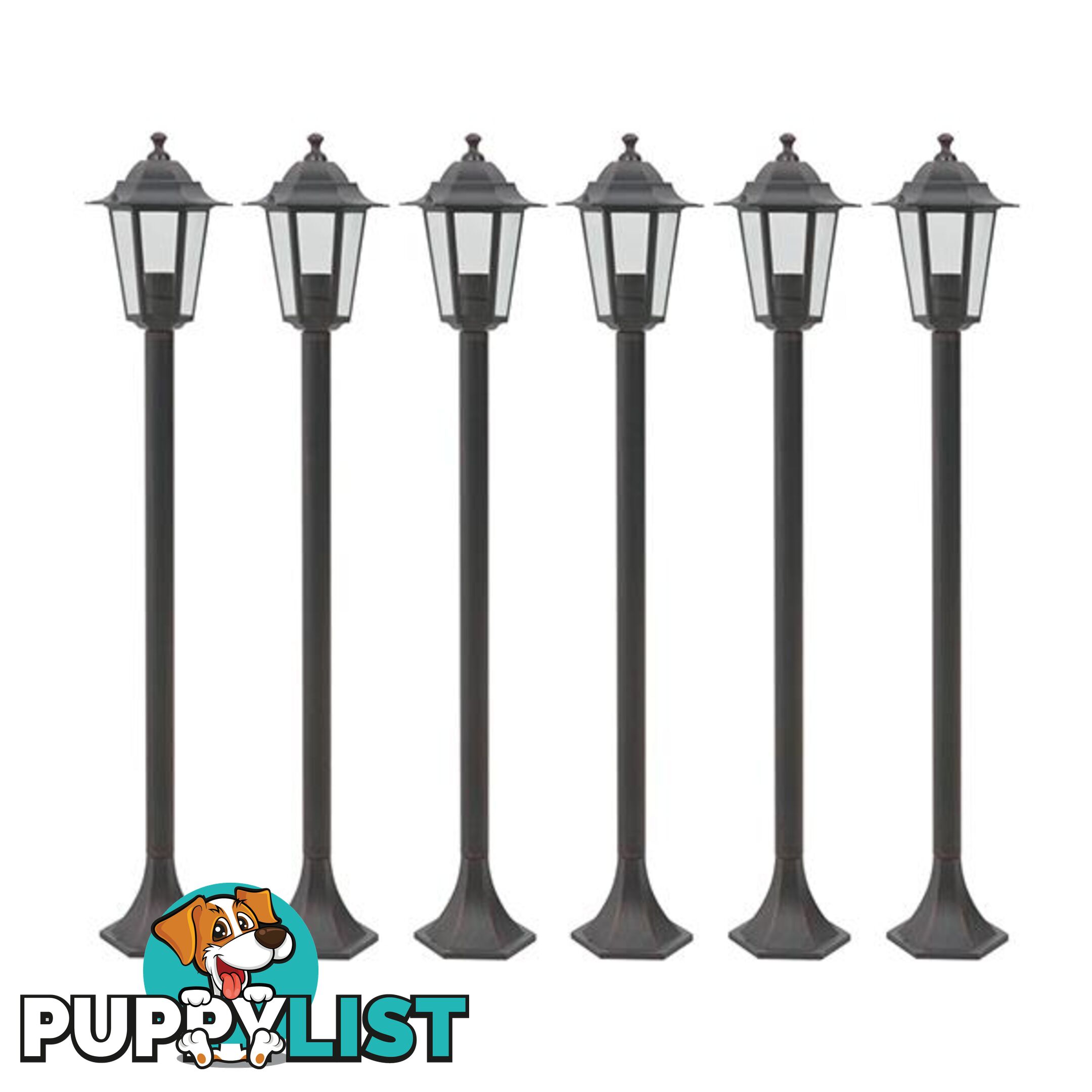 Garden Post Lights 6 Pcs E27 110 Cm Aluminium - Post Light - 7427046256780