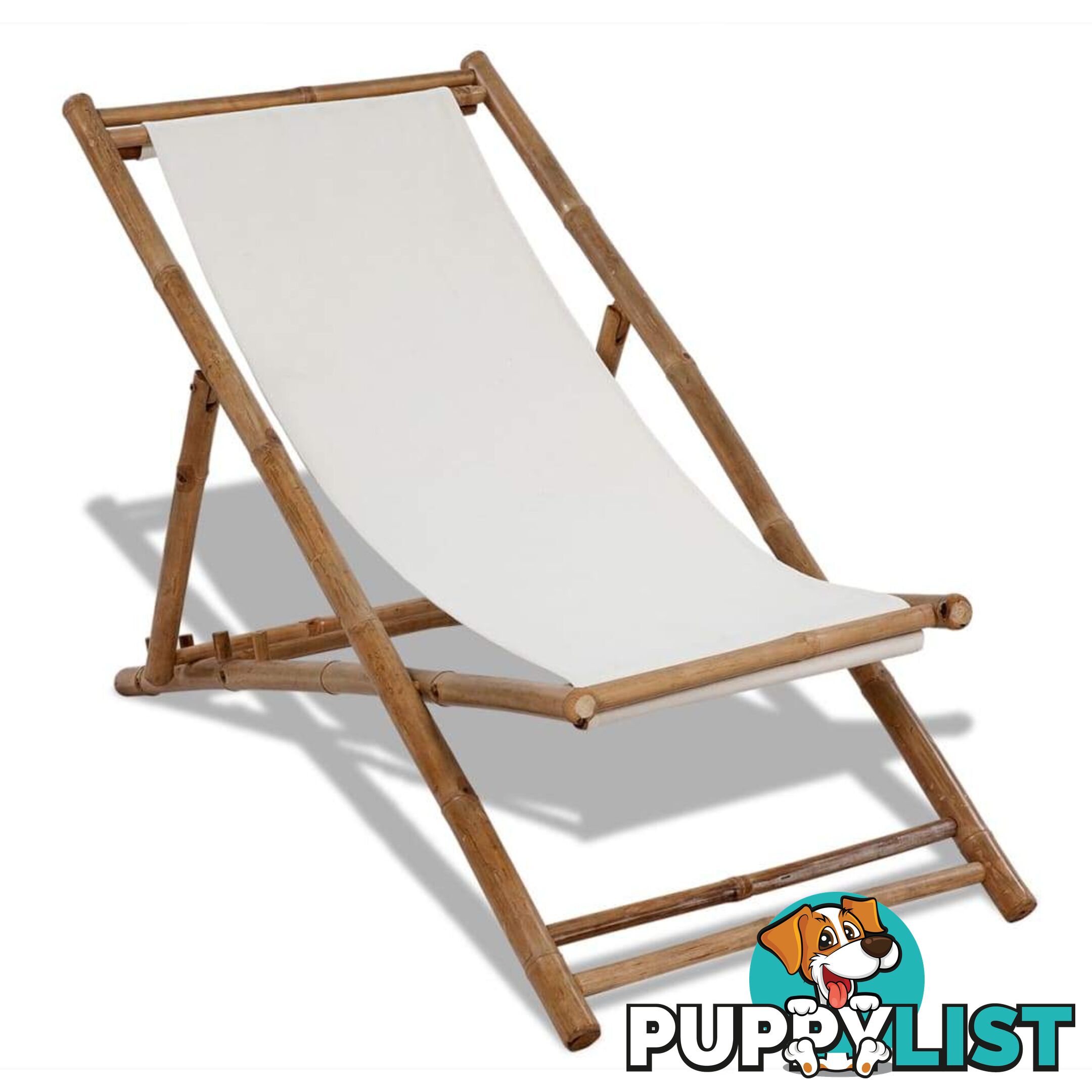 Deck Chair Bamboo And Canvas - Unbranded - 9476062036553