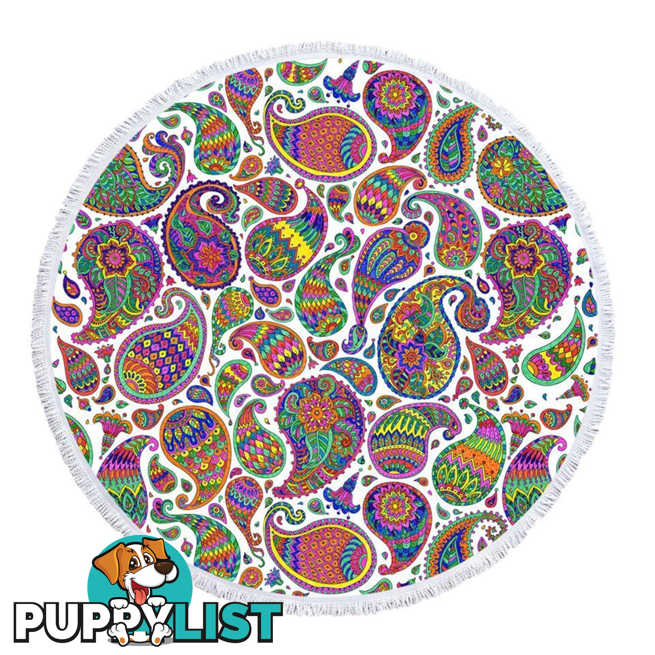 Colorful Paisley Beach Towel - Towel - 7427046343688