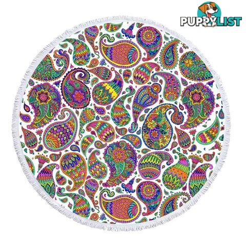 Colorful Paisley Beach Towel - Towel - 7427046343688