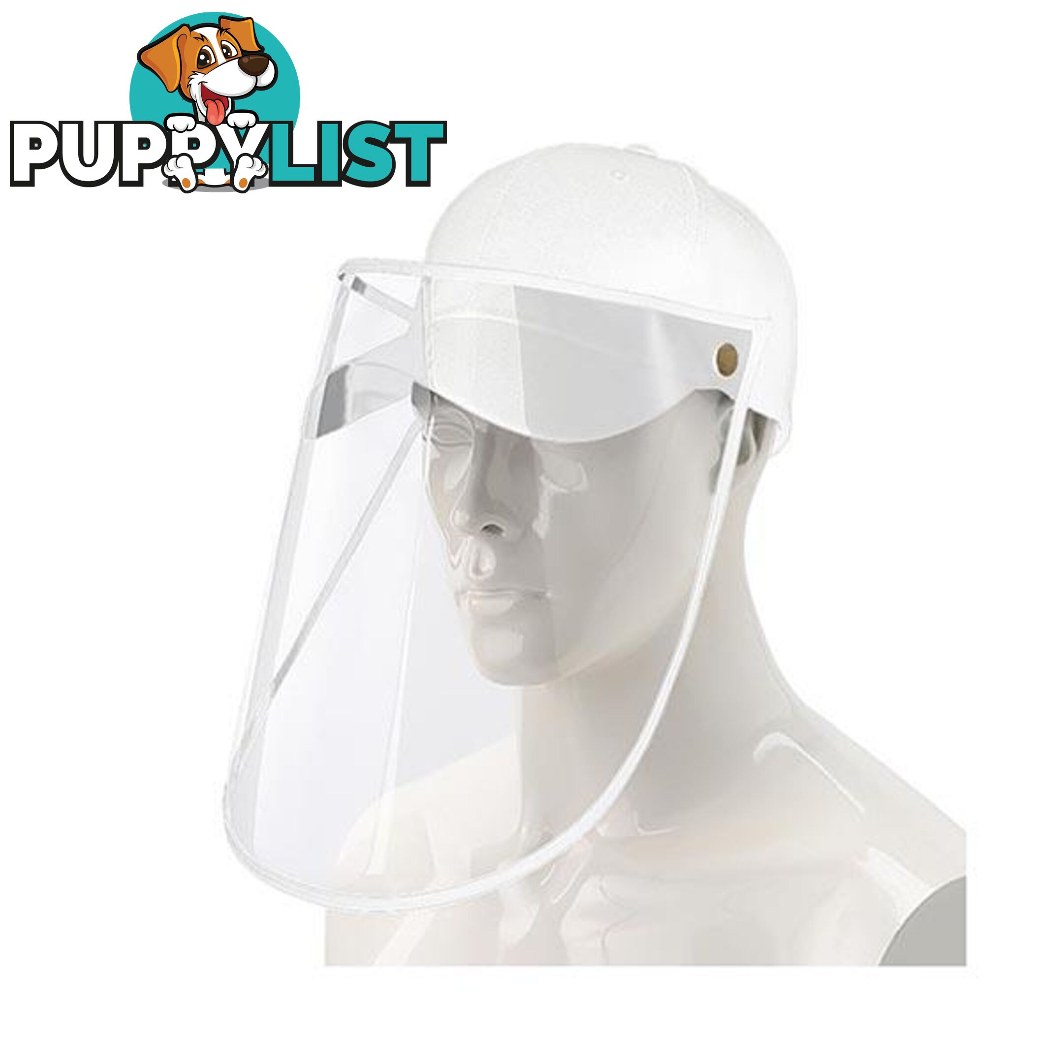 Outdoor Hat Anti Fog Dust Saliva Cap Face Shield Cover Adult White - Unbranded - 9476062095543