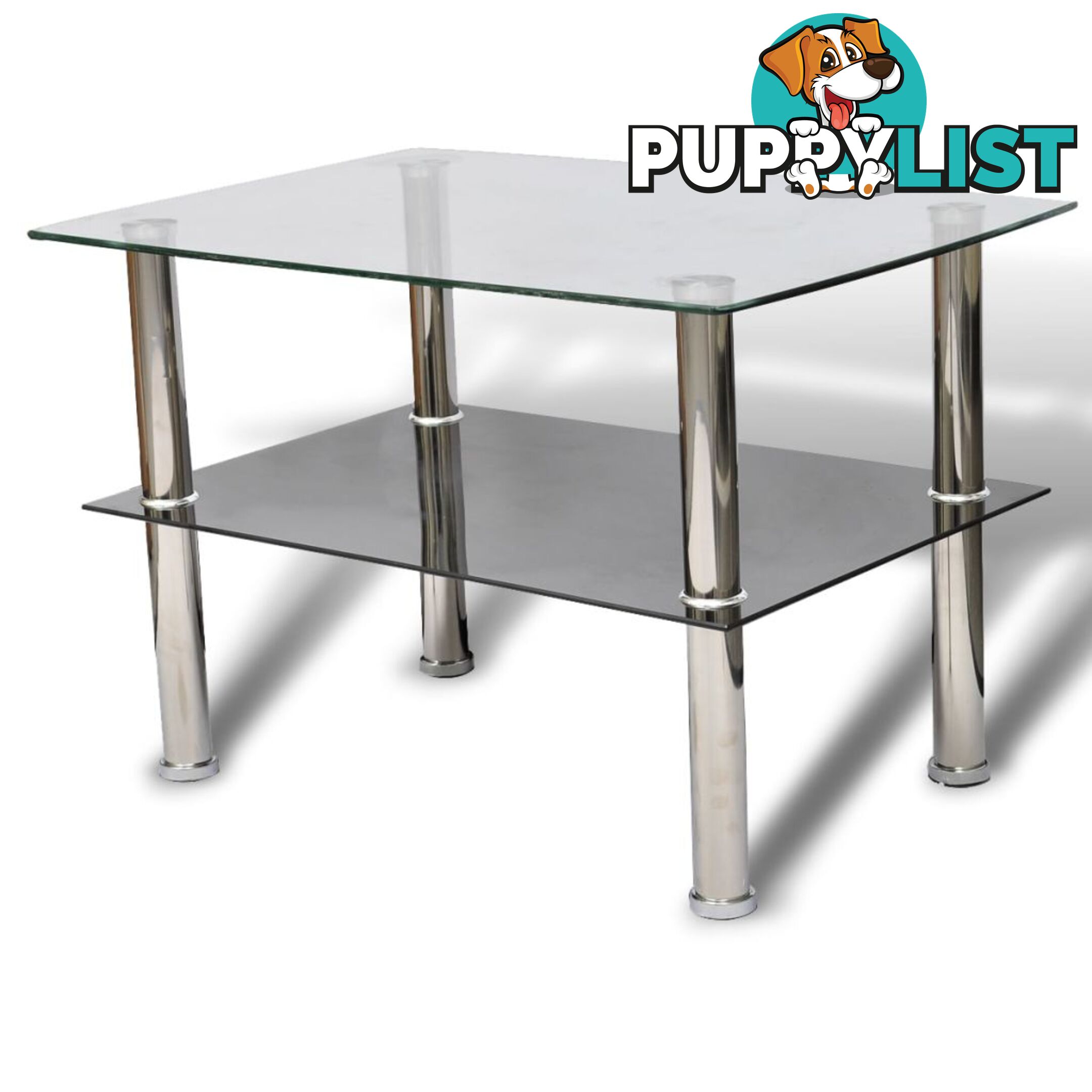 Glass Coffee Table 2 Tiers - Unbranded - 4326500429216