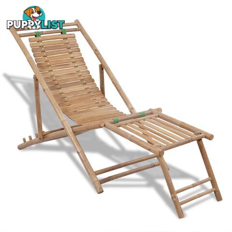 Bamboo Deck Chair with Footrest - Unbranded - 4326500415790