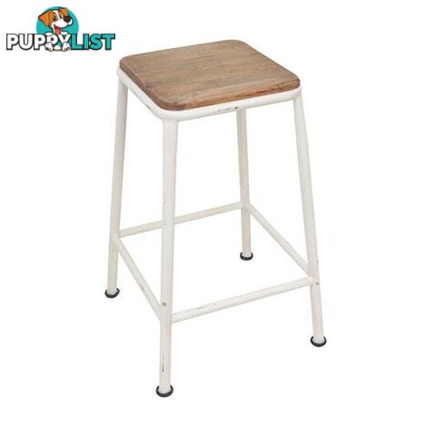 Vintage Industrial Barstool Cream - Unbranded - 7427046211734