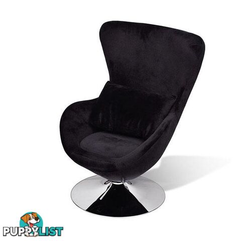 Armchair With Egg Shape Black - Unbranded - 8718475884040