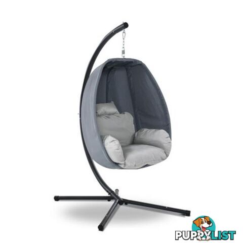 Outdoor Furniture Egg Hammock Porch Hanging Pod Swing Chair With Stand - Gardeon - 9350062282212