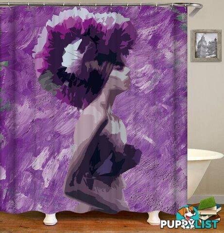 The Purple Lady Shower Curtain - Curtains - 7427045923591