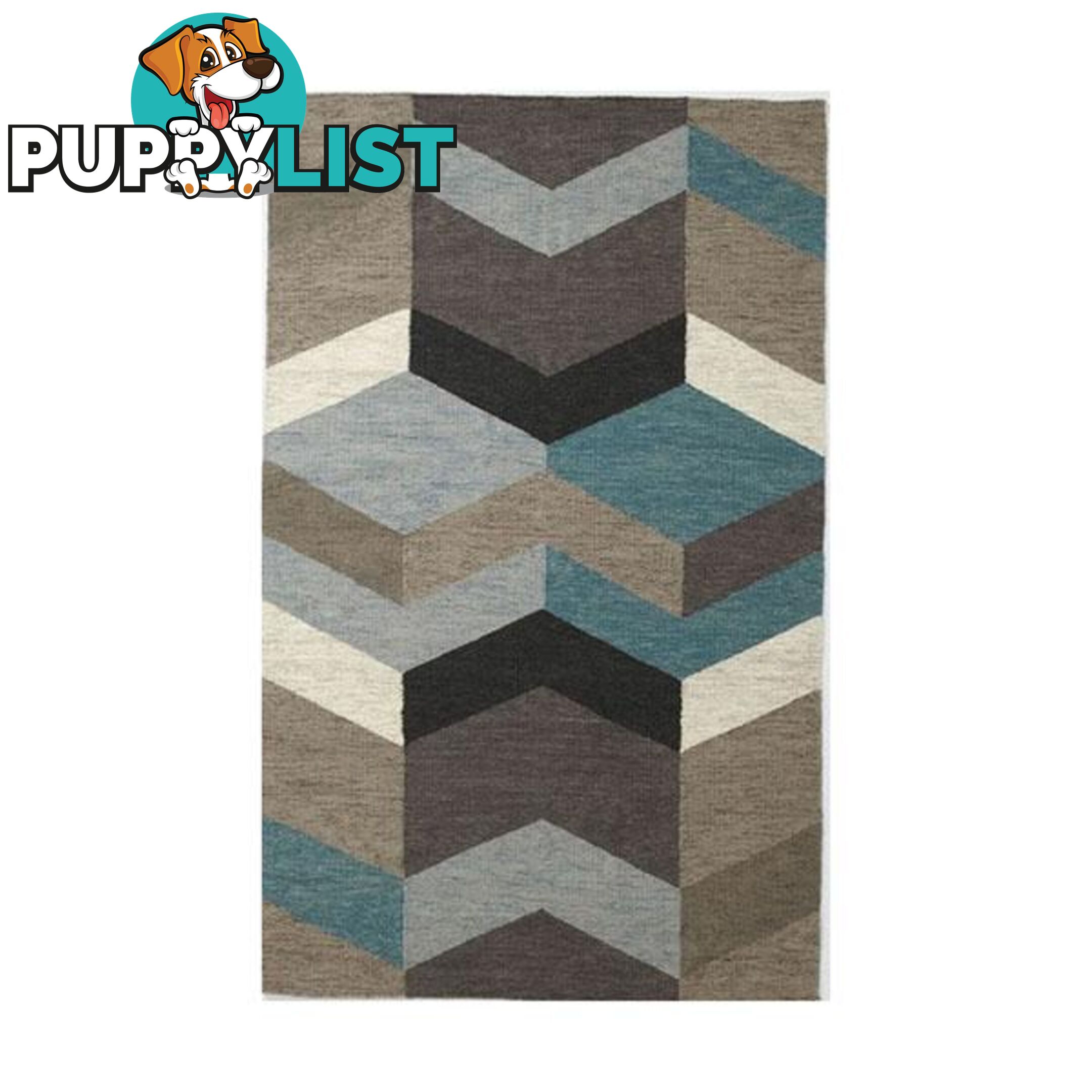 Geo Flatweave Multi Wool Rug - Unbranded - 7427005892769