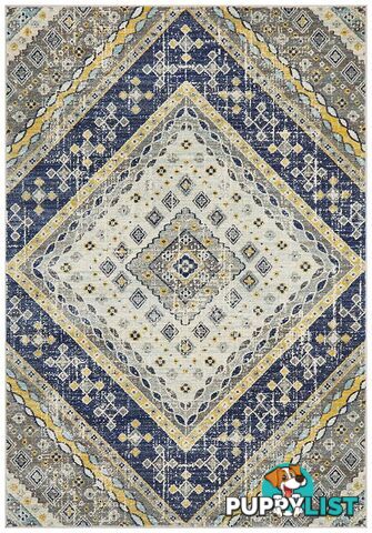 Babylon Diamond Navy Rug - Unbranded - 9375321874526