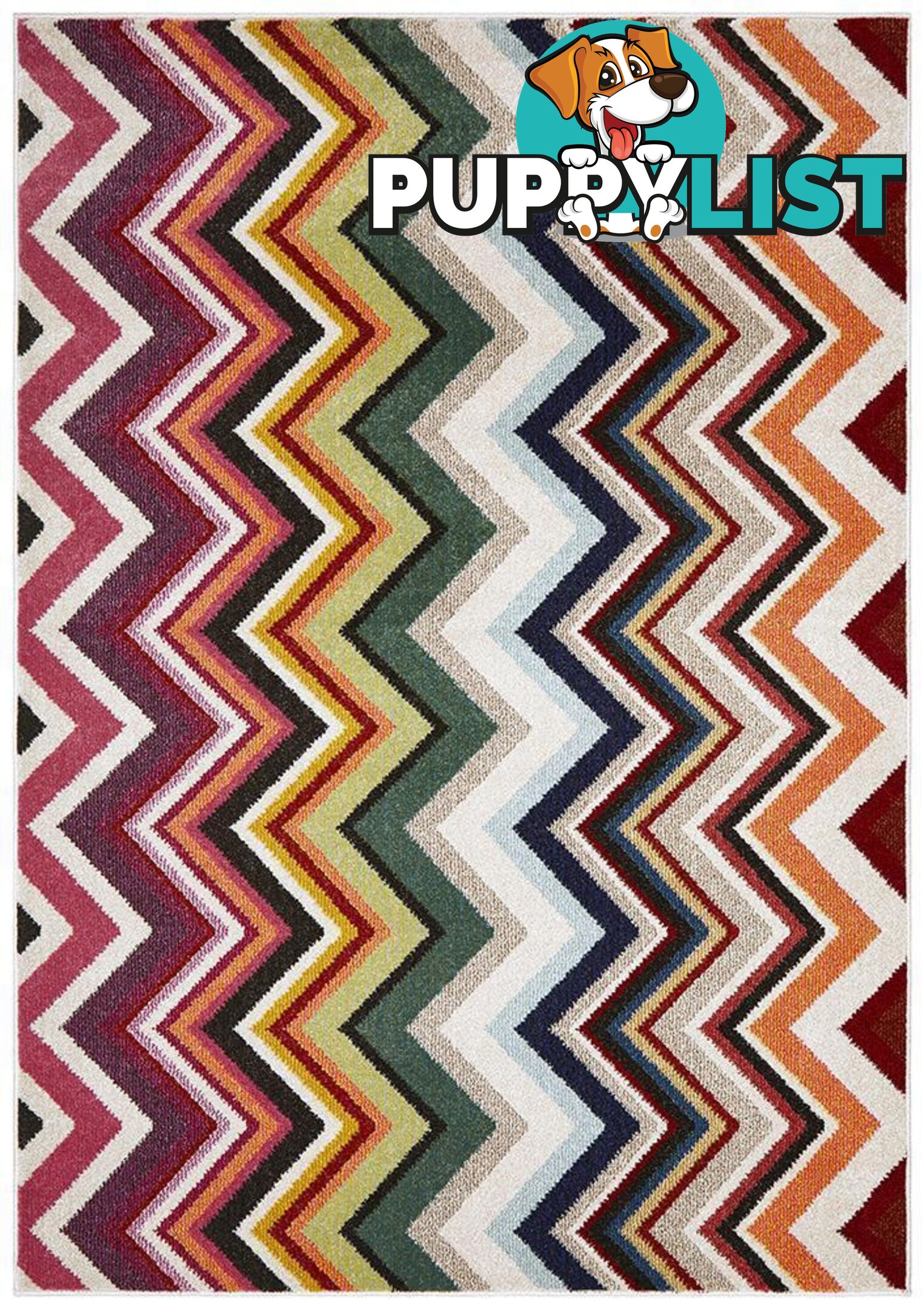 Gemini Colour Chevron Rug - Unbranded - 7427046367905