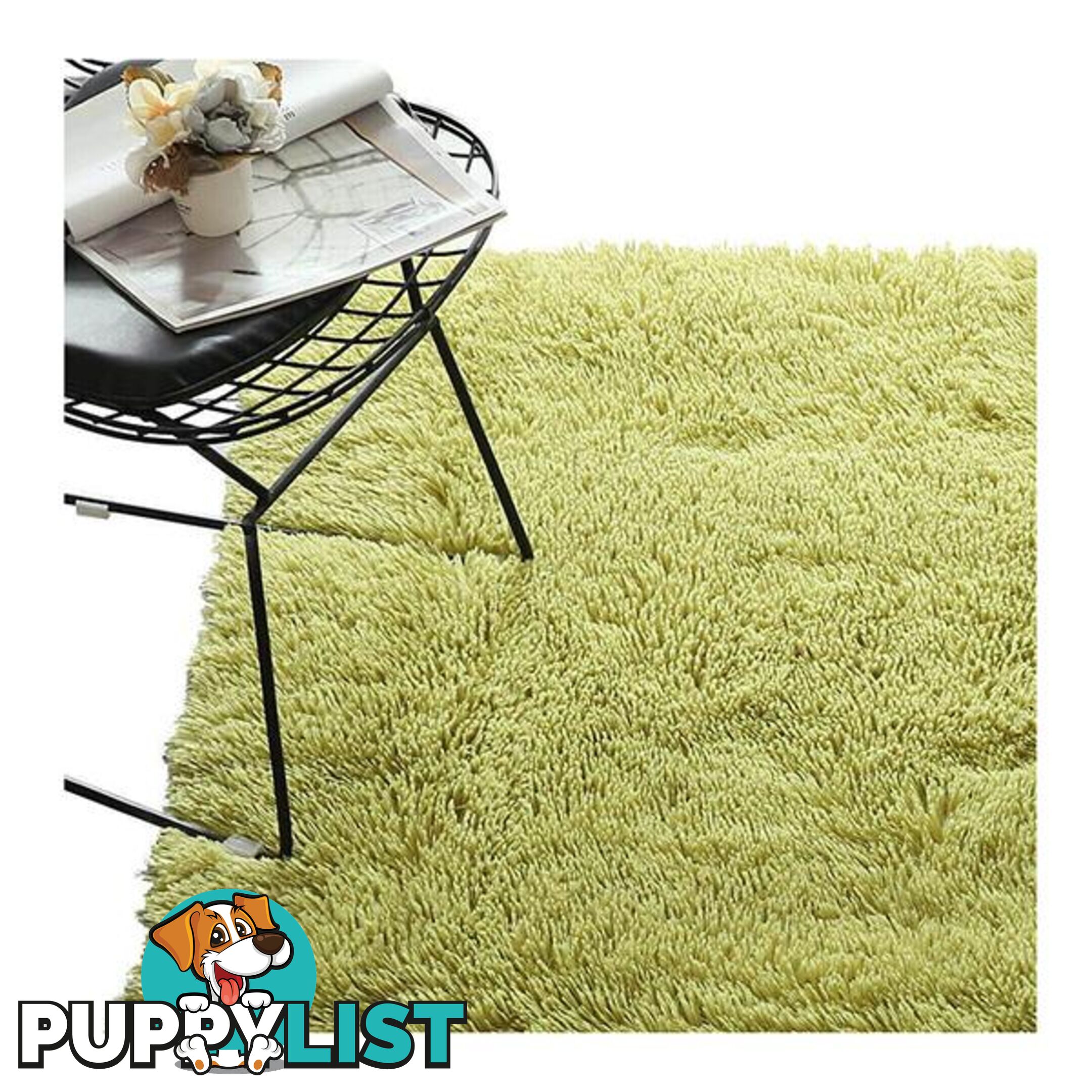 Designer Soft Shag Shaggy Floor Confetti Rug Carpet Home Decor 80X120 Cm Green - Unbranded - 787976594619