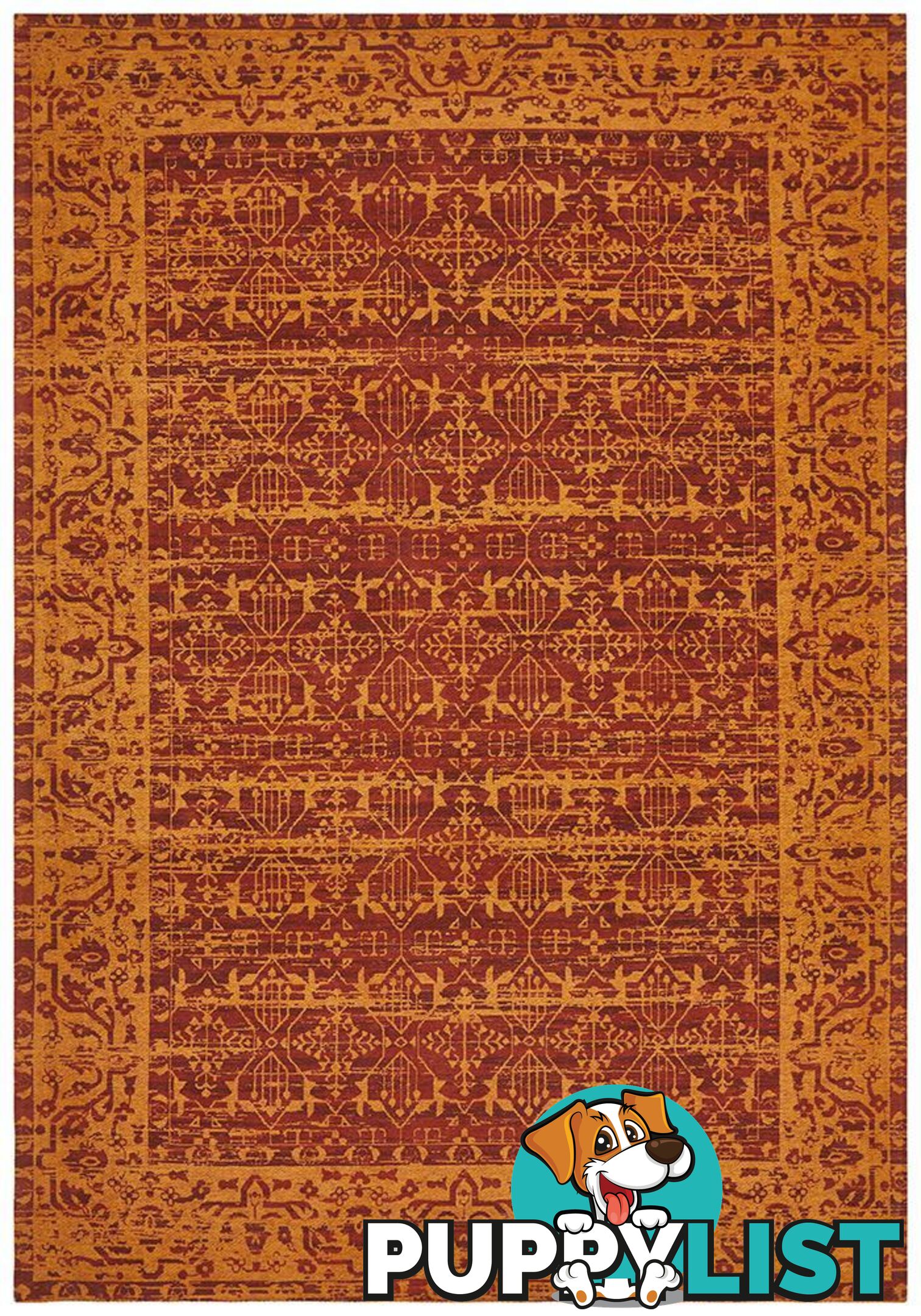 Magnolia Border Paprika Rug - Unbranded - 9375321879941