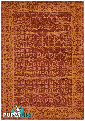 Magnolia Border Paprika Rug - Unbranded - 9375321879941