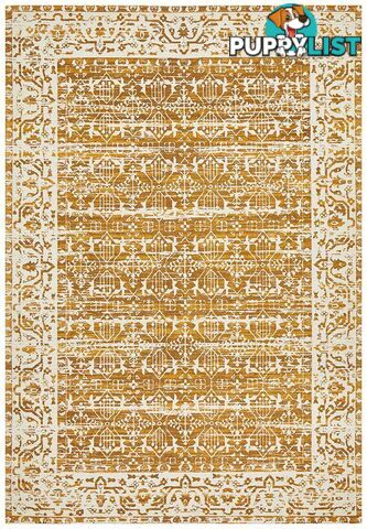 Magnolia Border Mustard Rug - Unbranded - 9375321879729