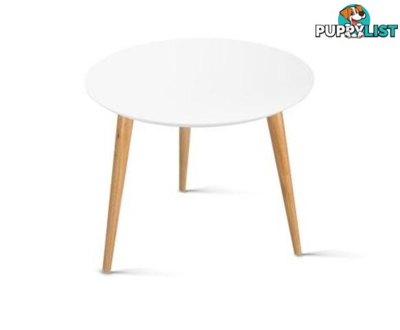 Round Side Table White - Artiss - 4344744419749