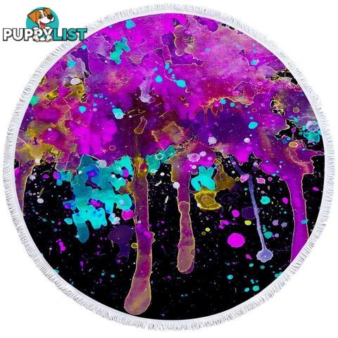 Purplish Melting Space Beach Towel - Towel - 7427046315876