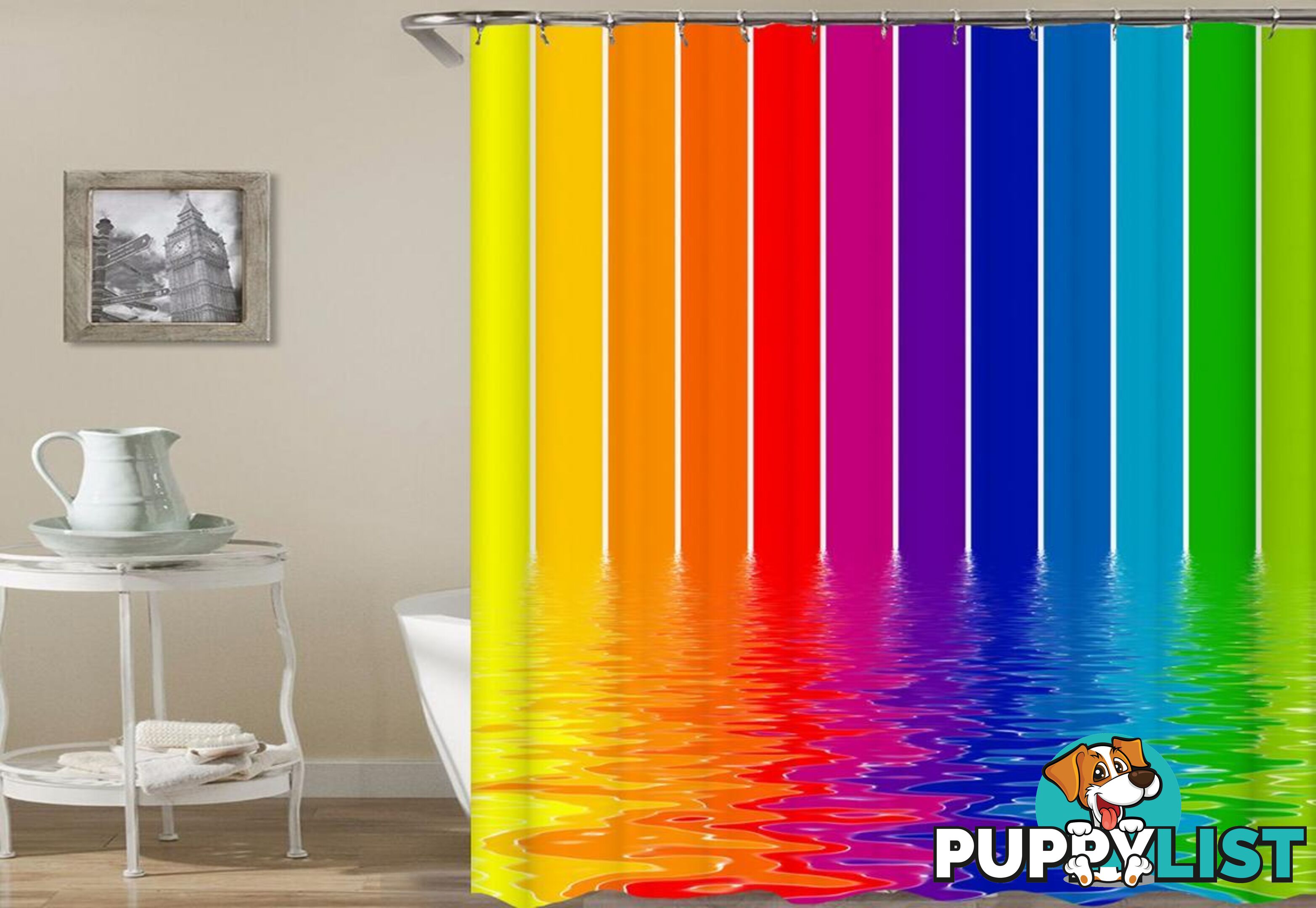 Melting Rainbow Colors Shower Curtain - Curtain - 7427005913020