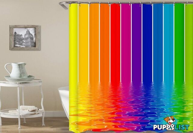 Melting Rainbow Colors Shower Curtain - Curtain - 7427005913020