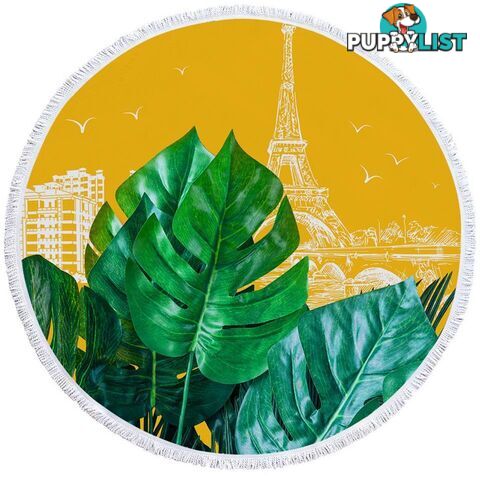 Tropical Leaf Paris Beach Towel - Towel - 7427046314626