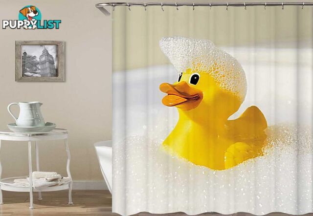Rubber Duck Bubble Bath Shower Curtain - Curtain - 7427046053303