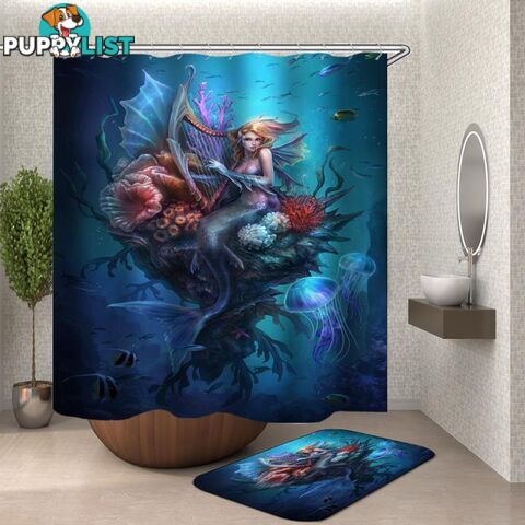 Deep Ocean Mermaid Shower Curtain - Curtain - 7427046126540