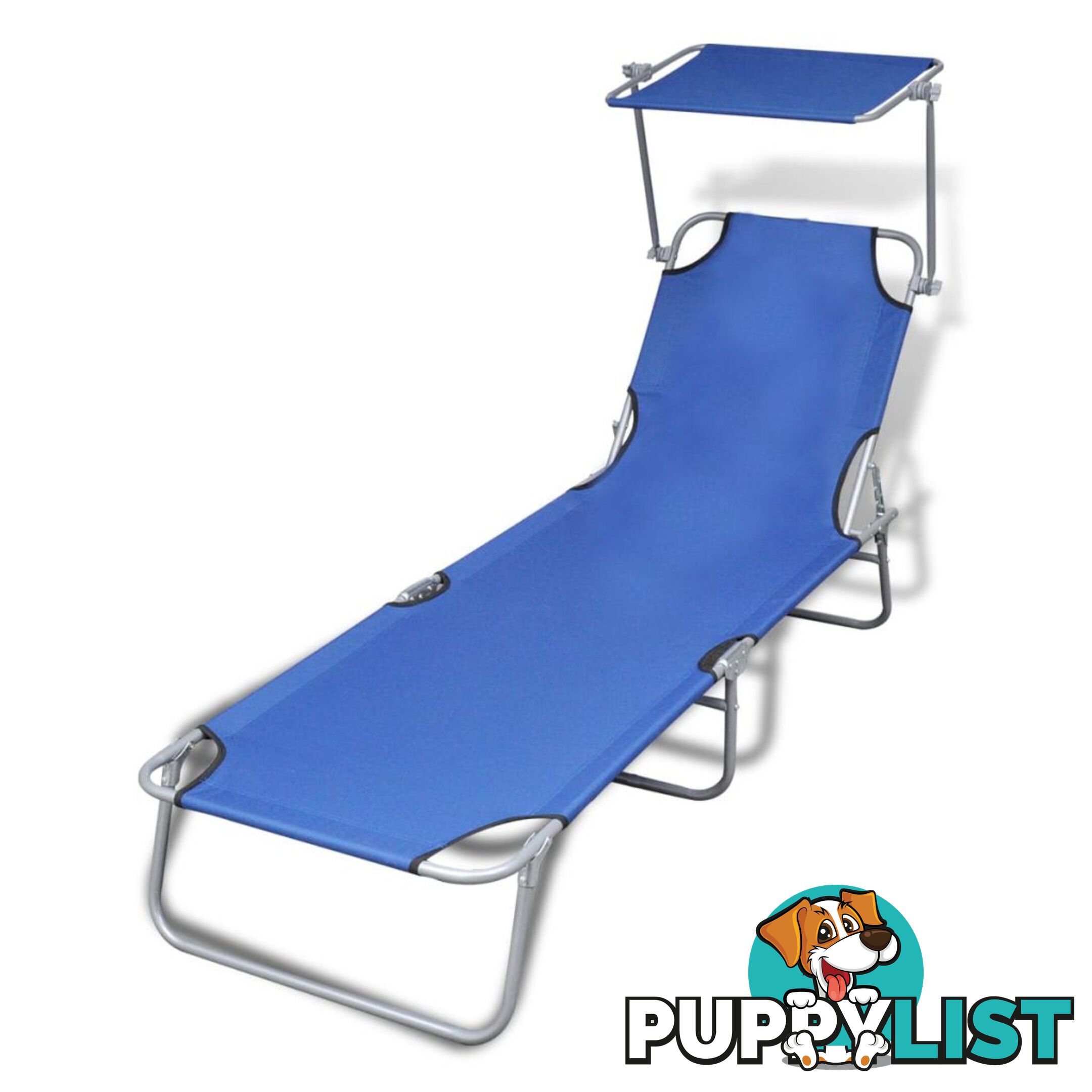 Outdoor Fold-able Sunbed with Canopy - Unbranded - 4326500414984