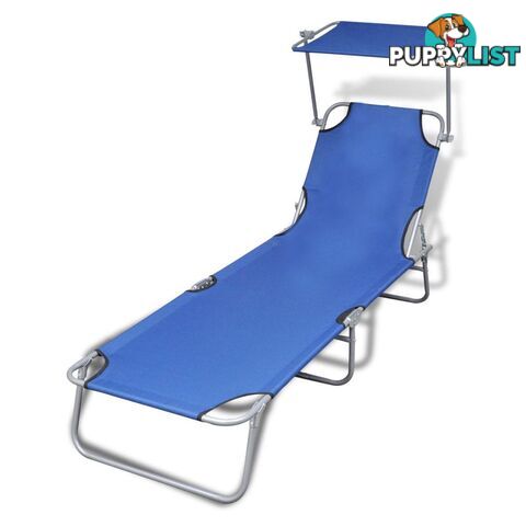 Outdoor Fold-able Sunbed with Canopy - Unbranded - 4326500414984