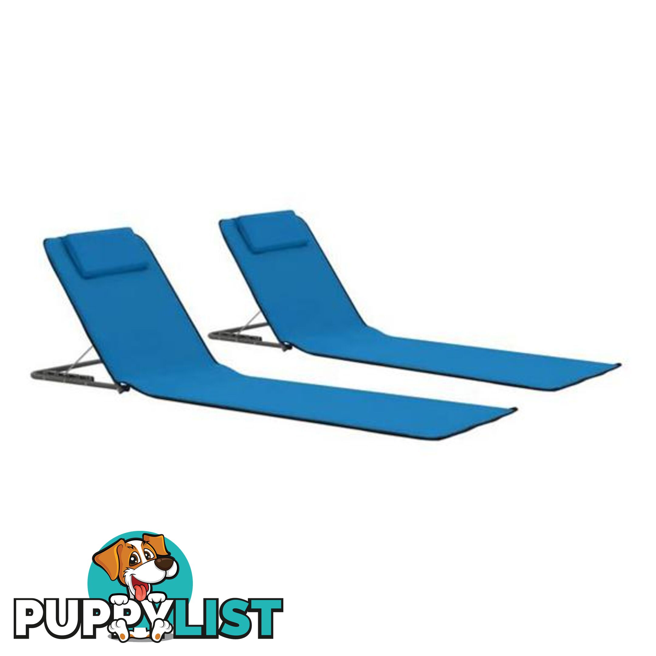 Folding Beach Mats 2 Pcs Steel And Fabric - Unbranded - 8718475621287