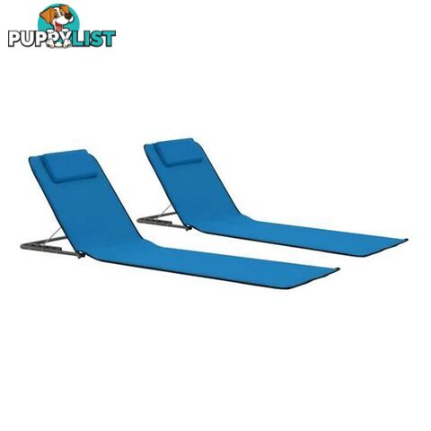 Folding Beach Mats 2 Pcs Steel And Fabric - Unbranded - 8718475621287